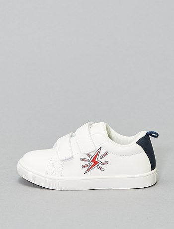 Ténis com velcro bordados 'raio' - Kiabi