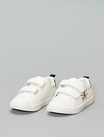 Ténis com velcro bordados 'raio' - Kiabi