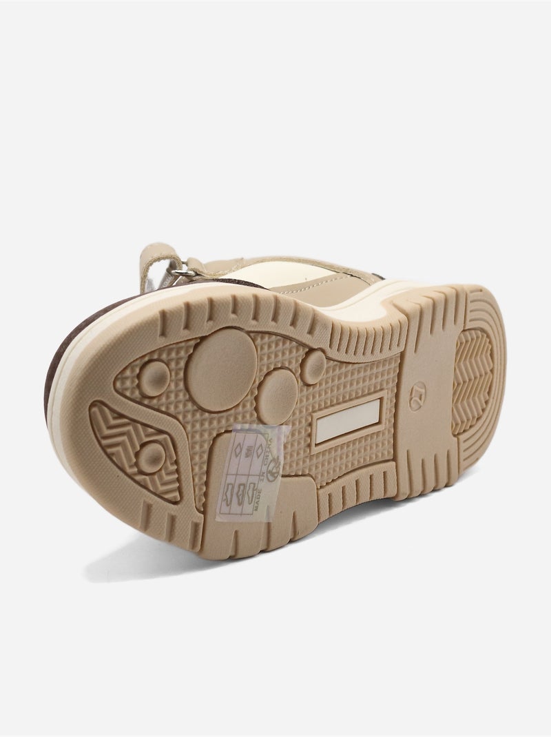 Ténis com velcro Castanho - Kiabi