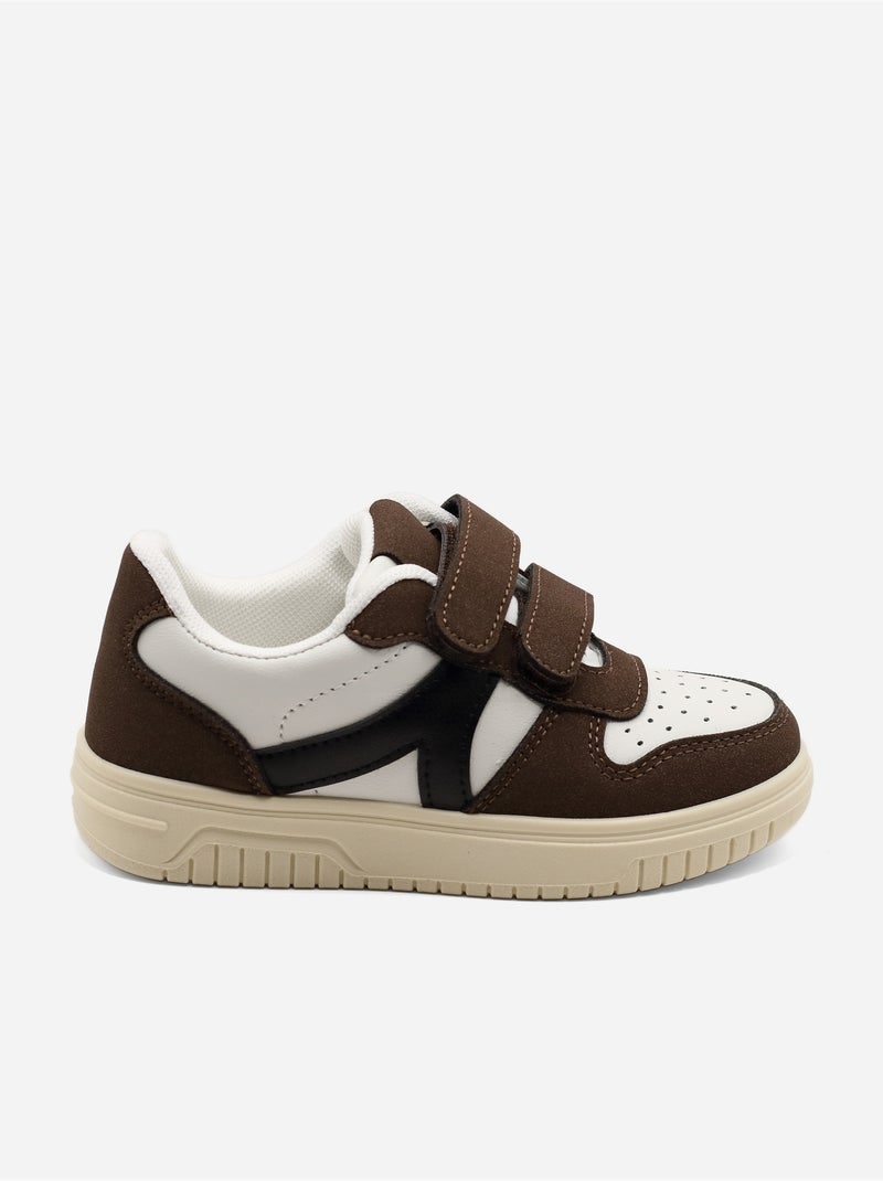 Ténis com velcro Castanho - Kiabi