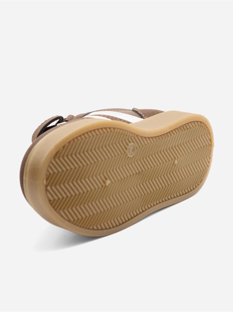 Ténis com velcro Castanho - Kiabi