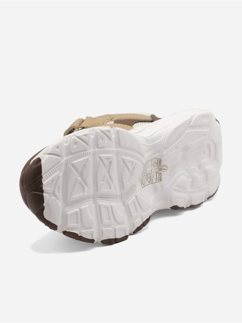 Ténis com velcro Castanho - Kiabi