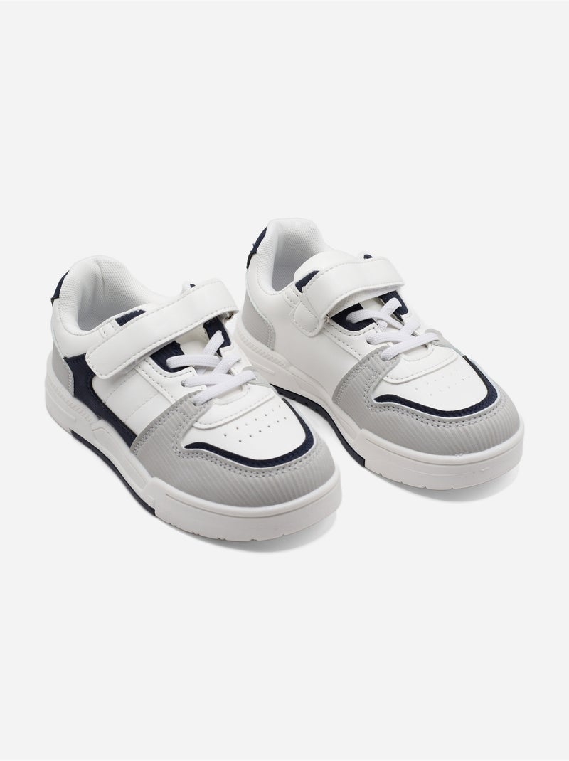 Ténis com velcro Cinza - Kiabi