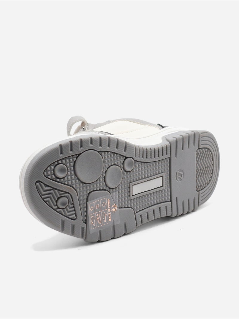 Ténis com velcro Cinza - Kiabi