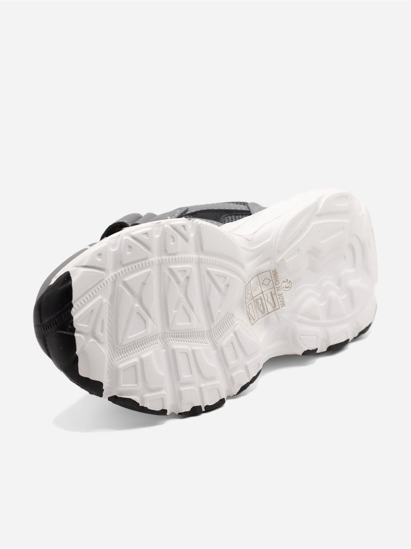 Ténis com velcro Cinza - Kiabi