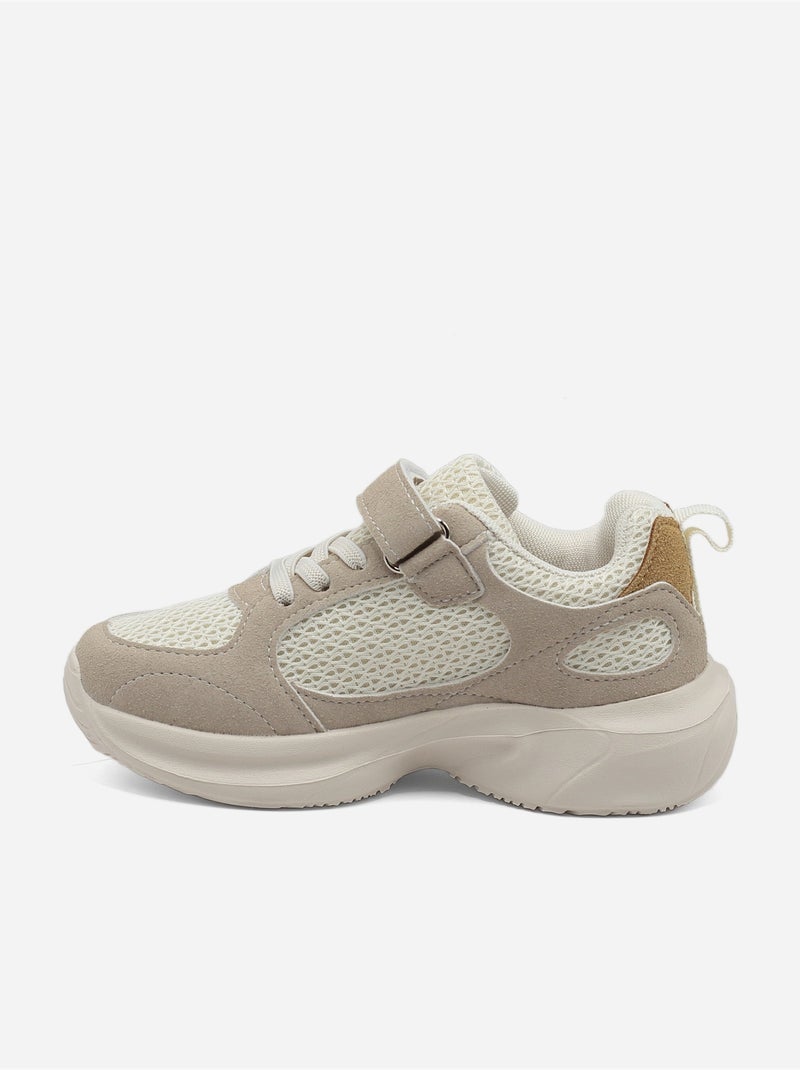 Ténis com velcro Creme - Kiabi