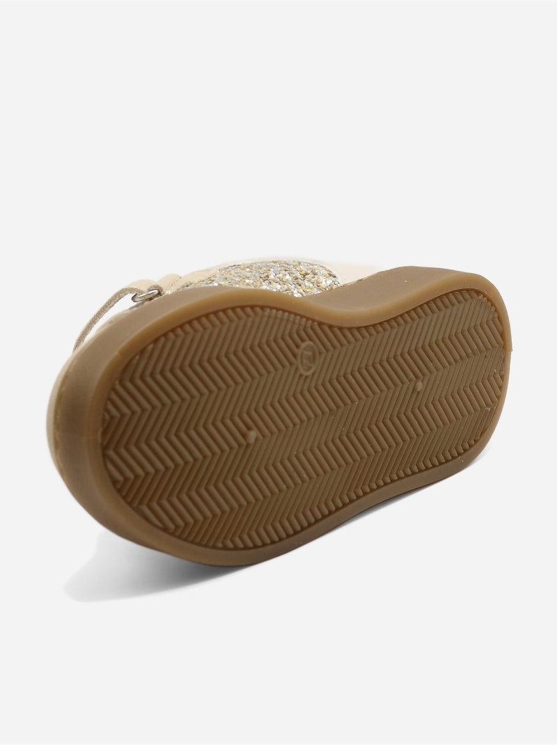 Ténis com velcro Creme - Kiabi