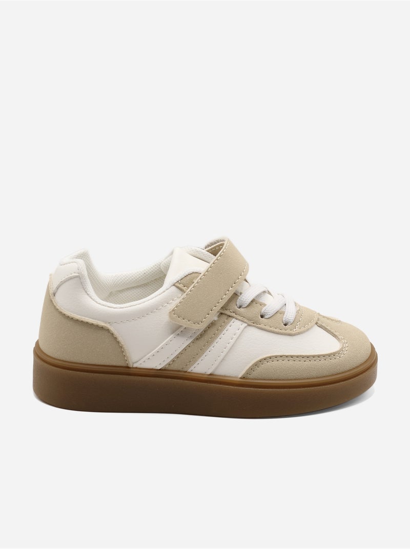 Ténis com velcro Creme - Kiabi