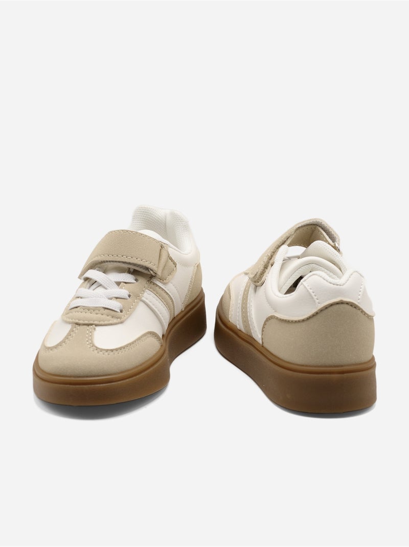 Ténis com velcro Creme - Kiabi