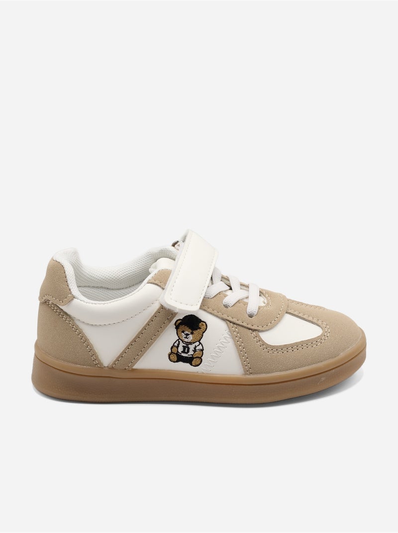 Ténis com velcro Creme - Kiabi
