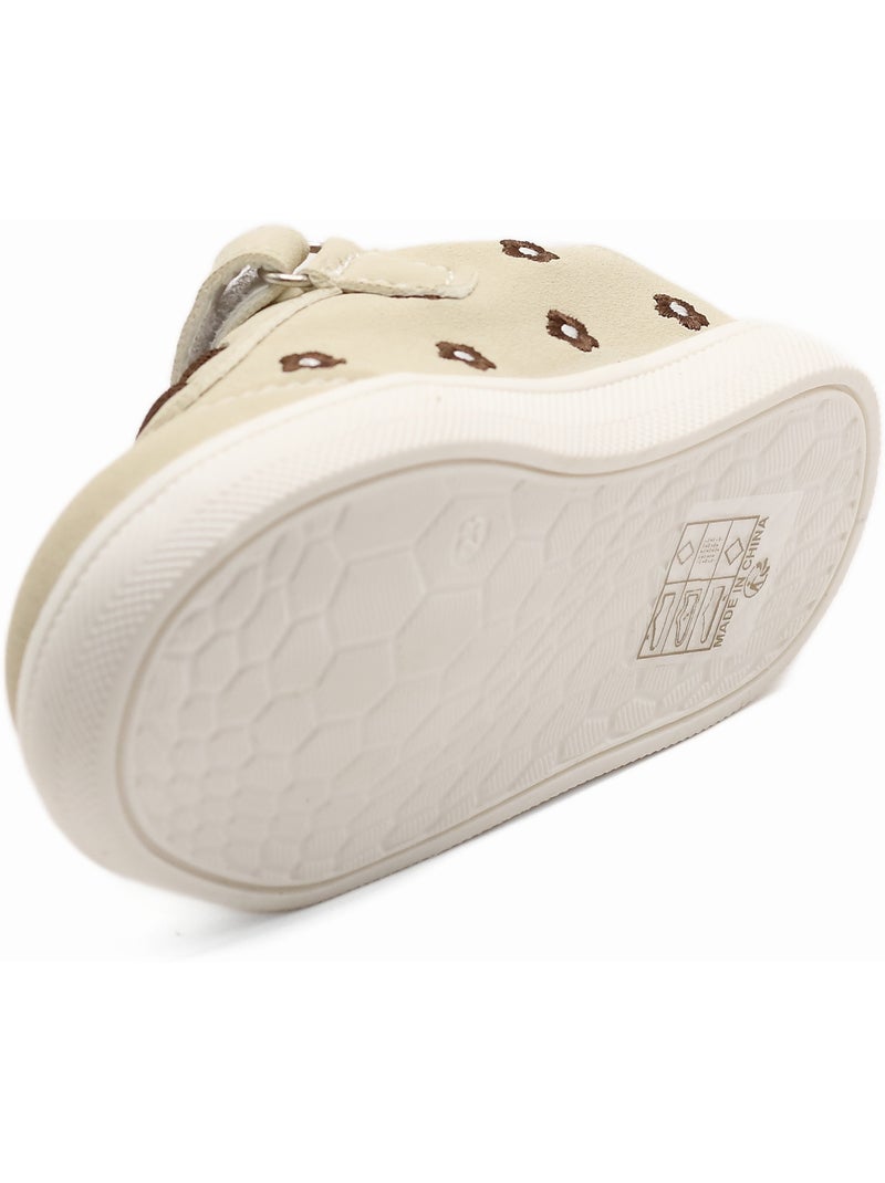Ténis com velcro Creme - Kiabi