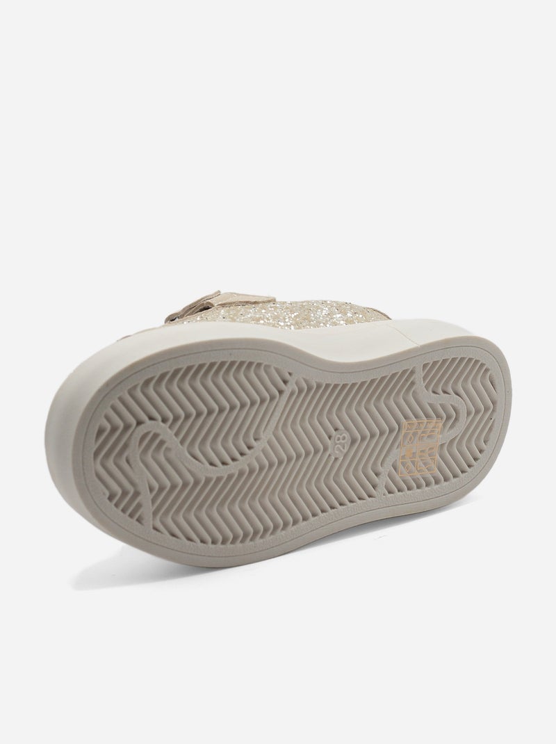 Ténis com velcro Dourado/Ouro - Kiabi