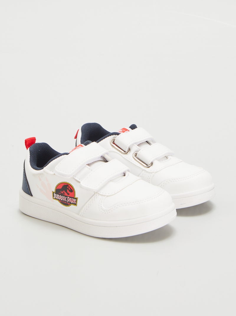 Ténis com velcro Parque Jurássico BRANCO - Kiabi