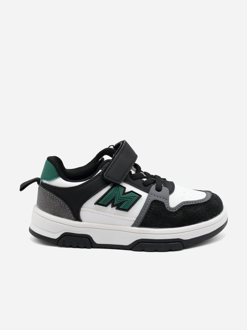 Ténis com velcro Preto - Kiabi