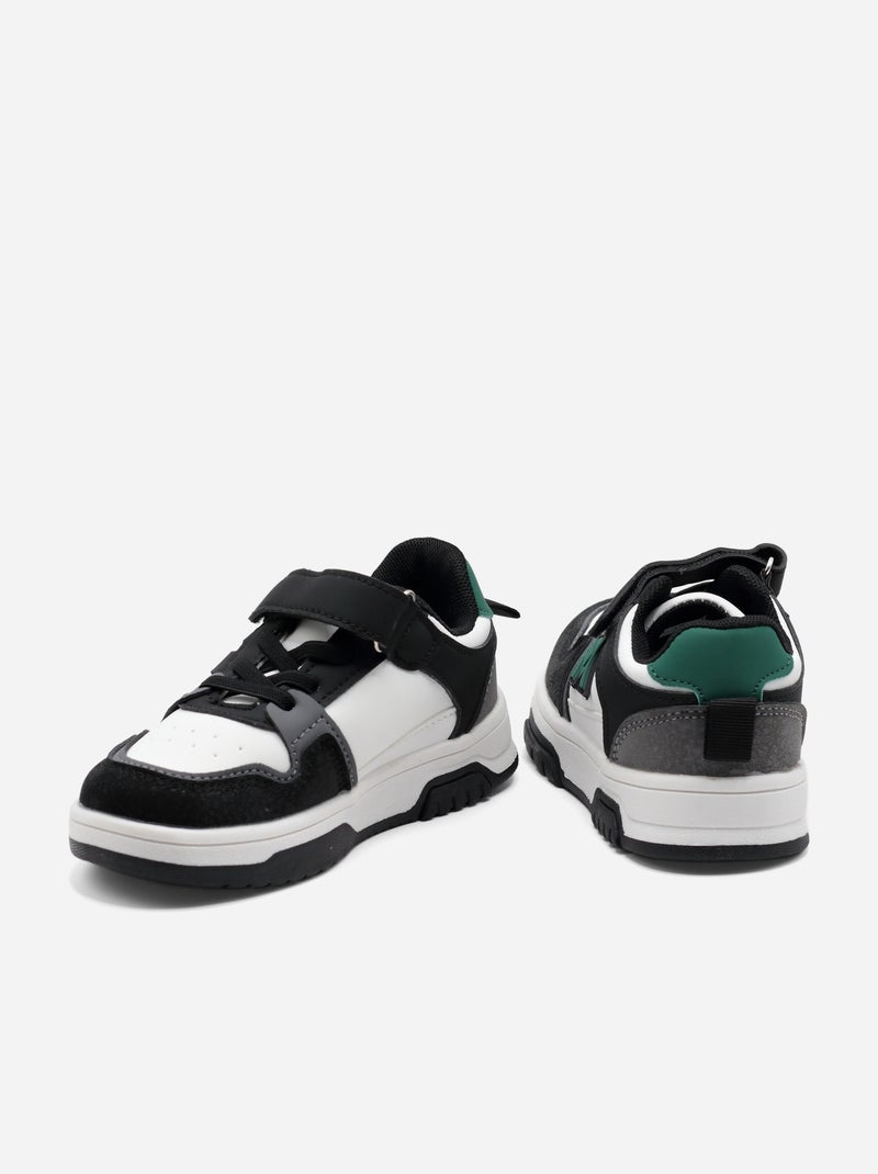 Ténis com velcro Preto - Kiabi