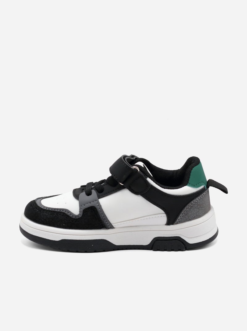 Ténis com velcro Preto - Kiabi