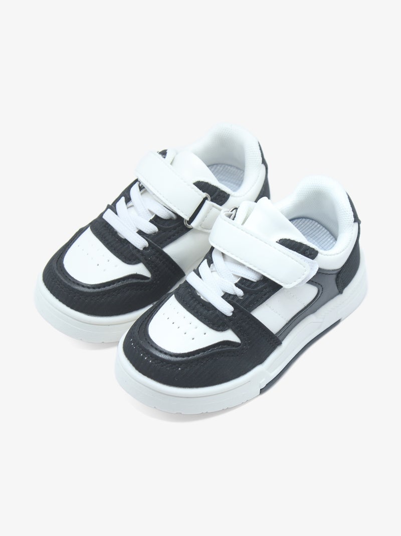 Ténis com velcro Preto - Kiabi