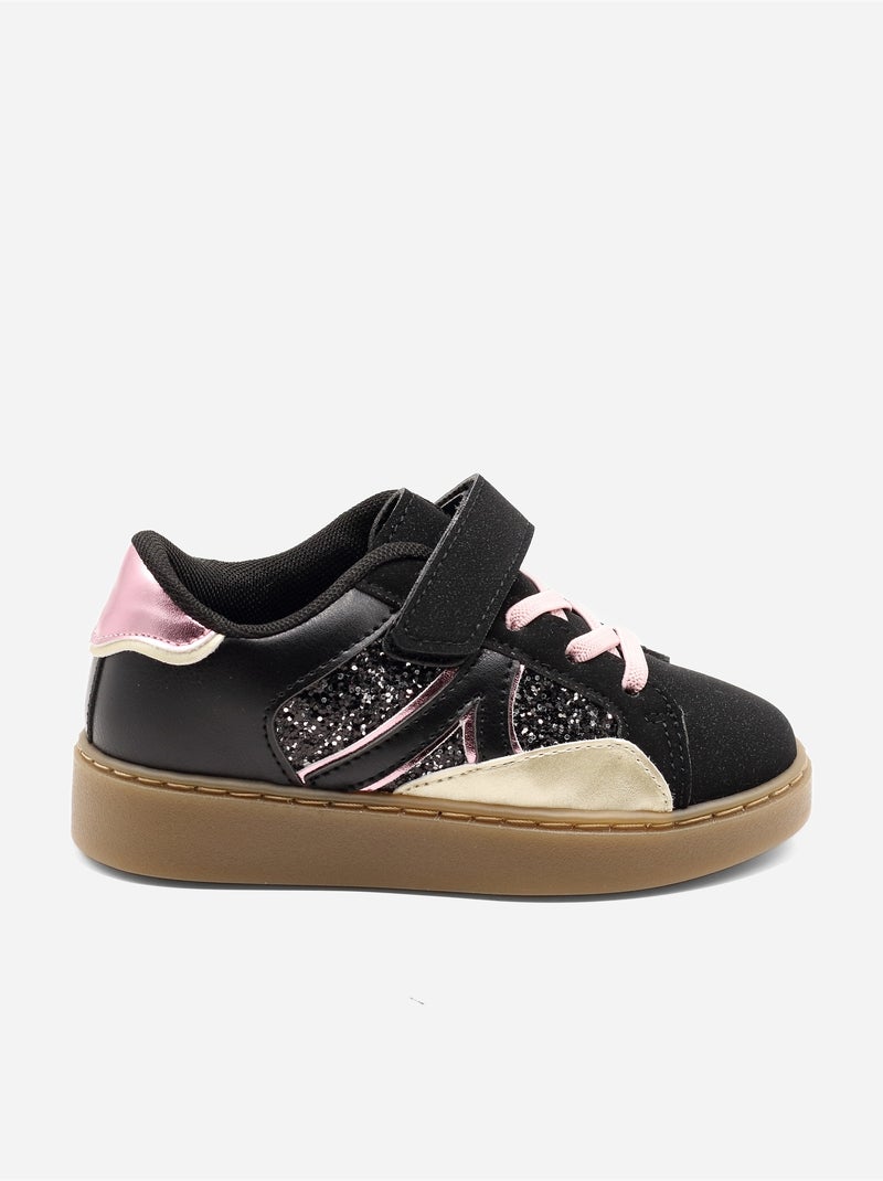 Ténis com velcro Preto - Kiabi