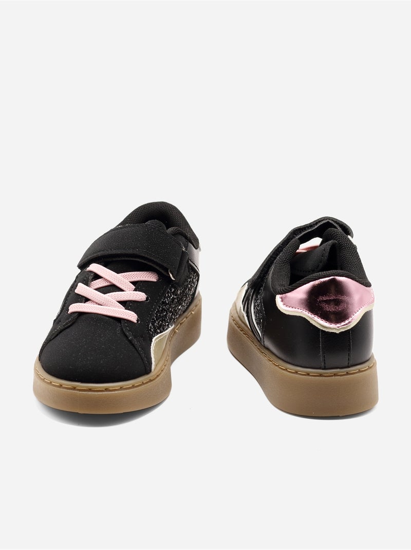 Ténis com velcro Preto - Kiabi
