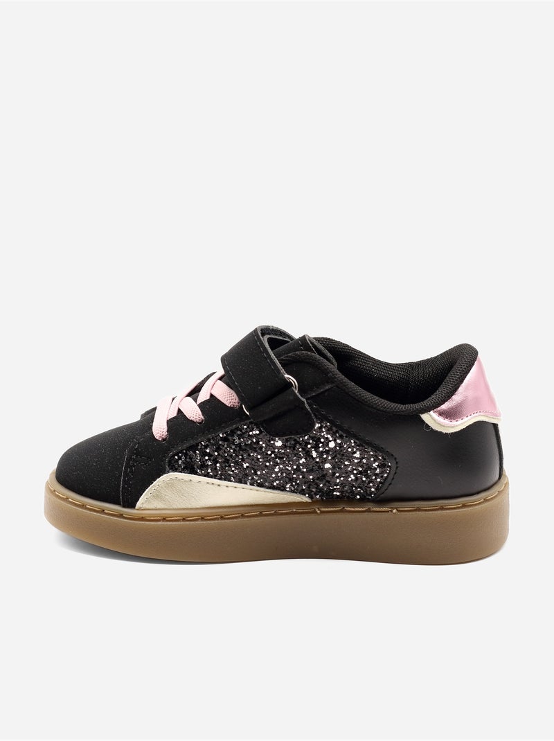 Ténis com velcro Preto - Kiabi