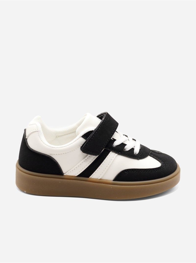 Ténis com velcro Preto - Kiabi