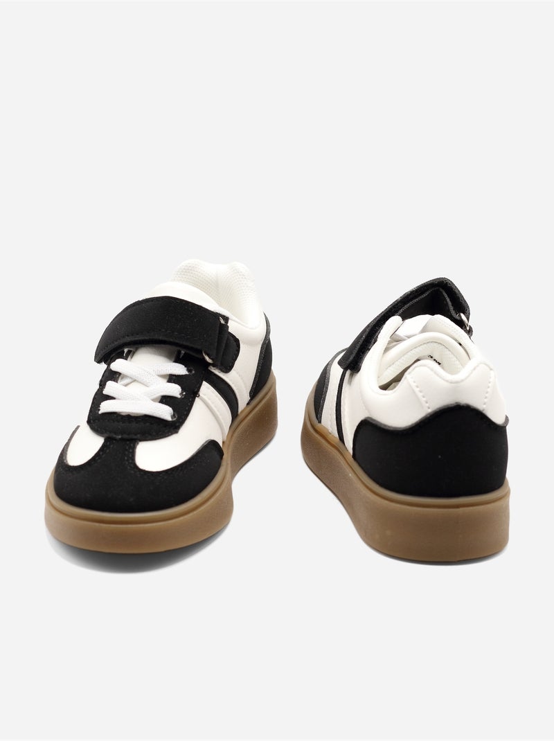 Ténis com velcro Preto - Kiabi
