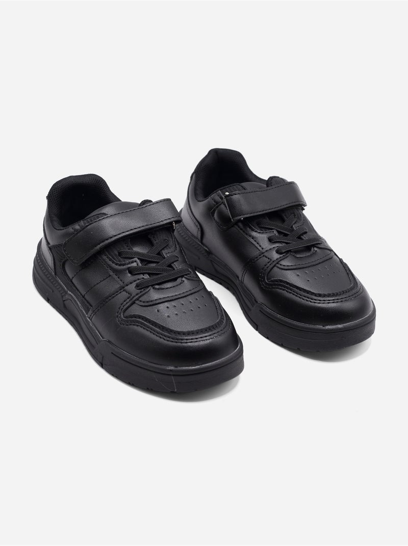 Ténis com velcro Preto Preto - Kiabi