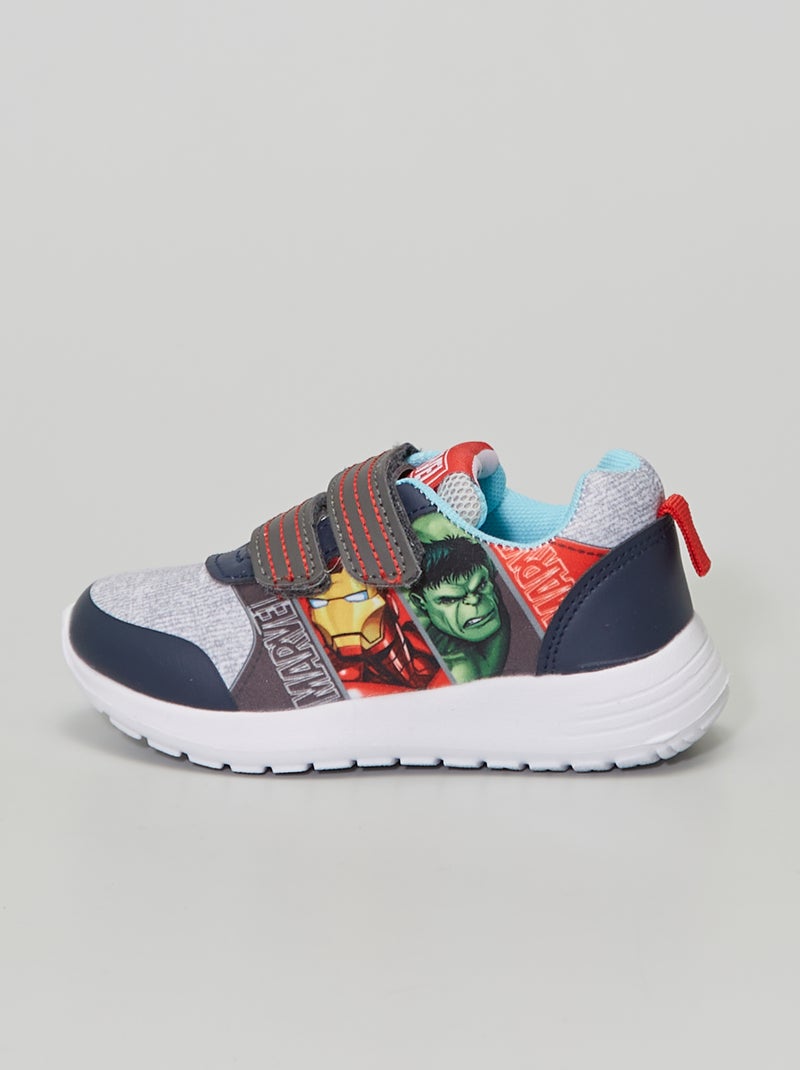 Ténis com velcro 'Vingadores' Azul - Kiabi