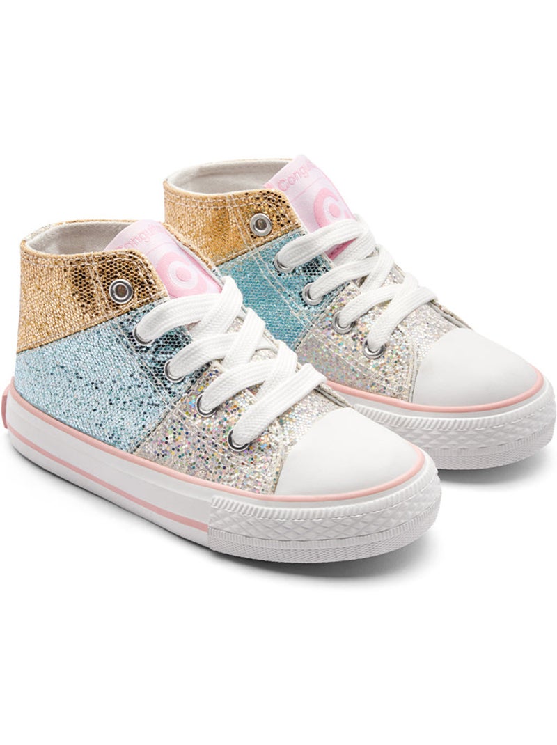 Ténis conguitos altas glitter Multicolorido - Kiabi