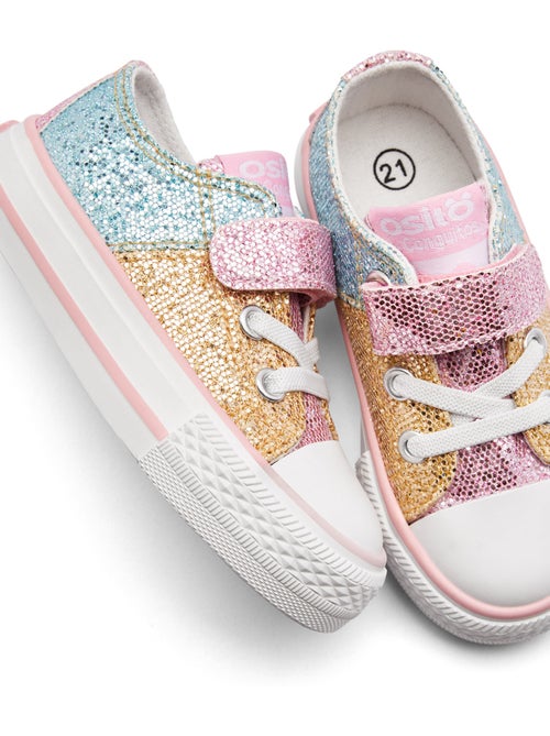 Ténis conguitos bajas glitter patchwork - Kiabi Ténis conguitos bajas glitter patchwork - Kiabi