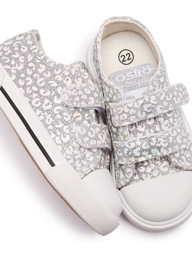Ténis conguitos canvas glitter Prata - Kiabi