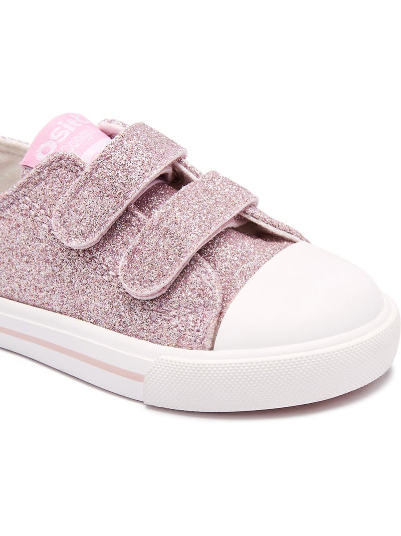 Ténis conguitos canvas glitter Rosa - Kiabi