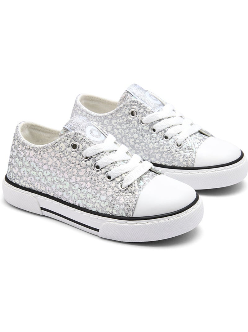 Ténis conguitos glitter canvas Prata - Kiabi