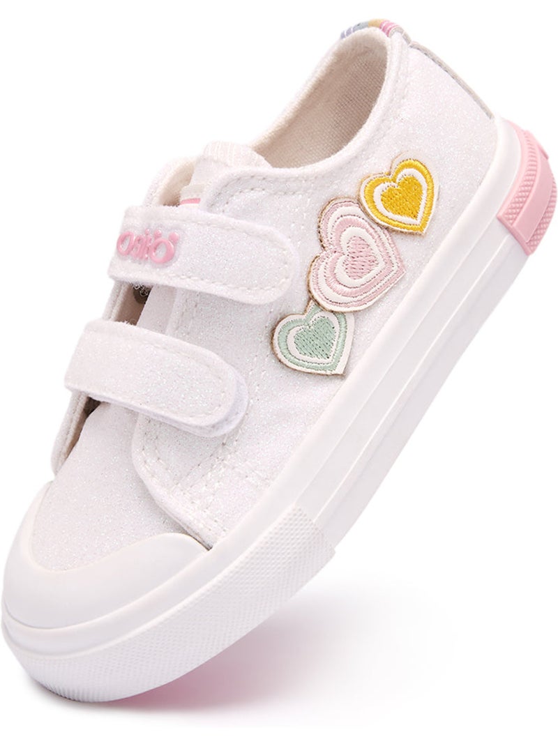 Ténis conguitos glitter corazones Branco - Kiabi