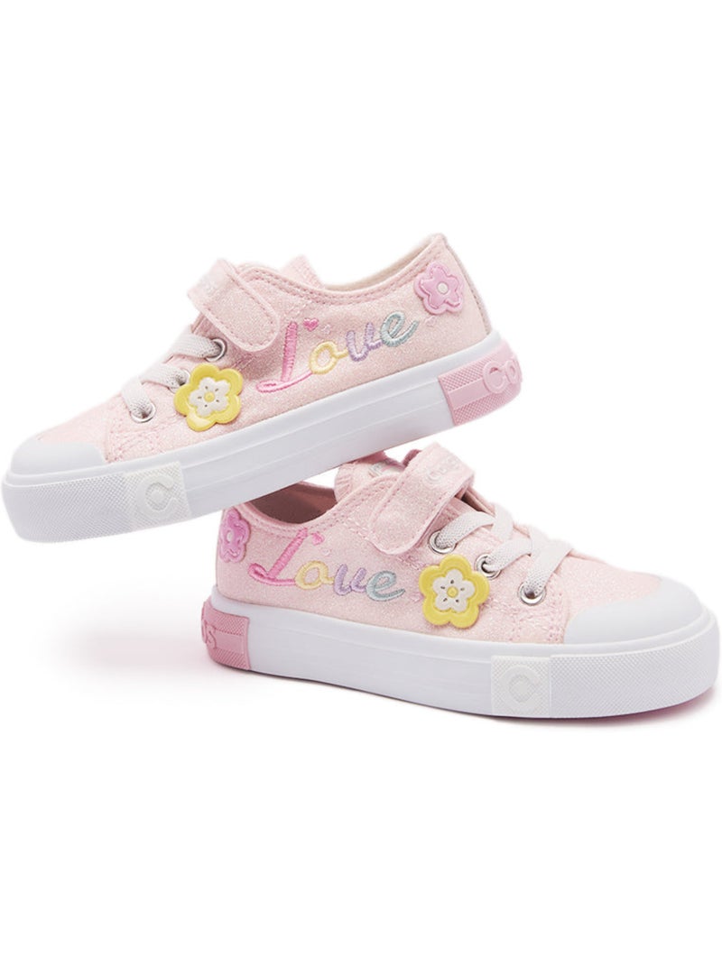 Ténis conguitos glitter floral Rosa - Kiabi