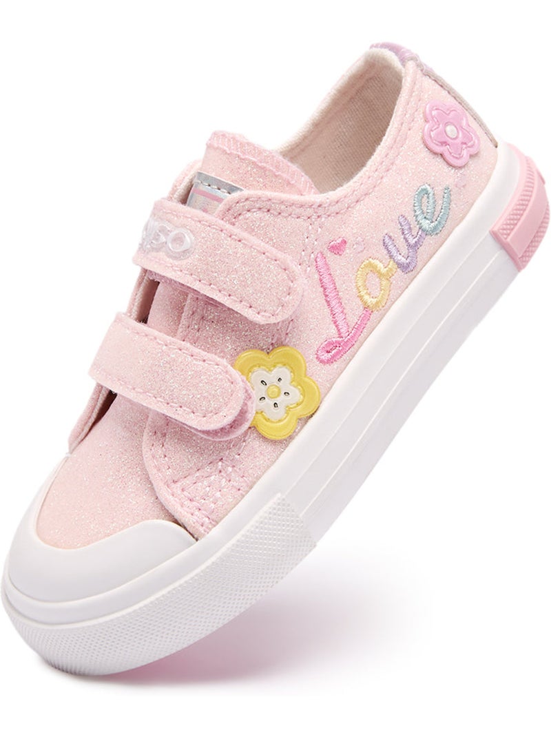 Ténis conguitos glitter flores Rosa - Kiabi