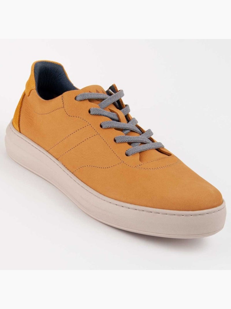 Ténis Couro Natural Purapiel Amarelo - Kiabi