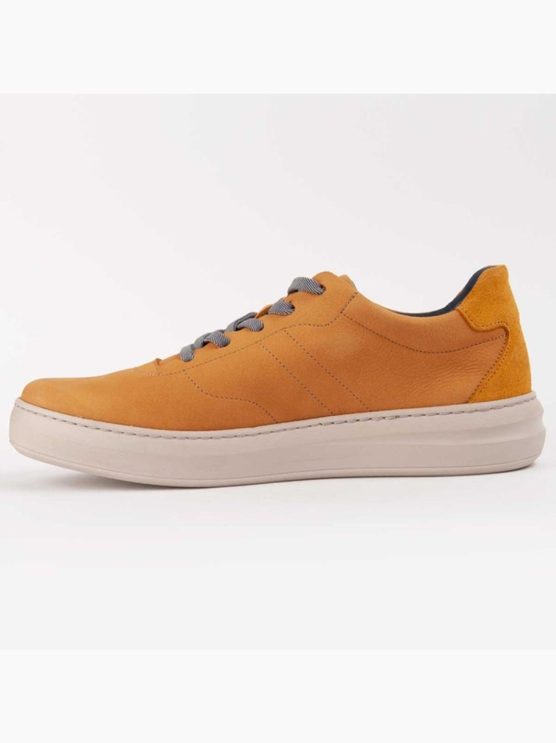 Ténis Couro Natural Purapiel Amarelo - Kiabi