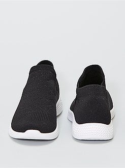 Ténis de cano baixo em forma de sapatilha com brilhantes - Kiabi