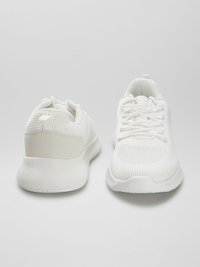 Ténis de desporto em malha BRANCO - Kiabi