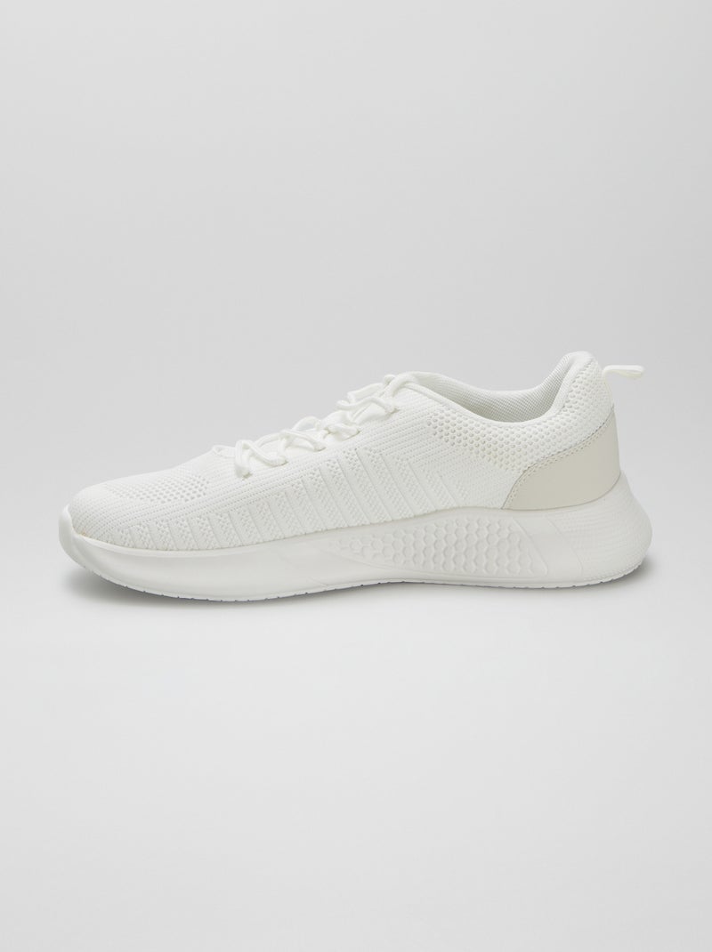 Ténis de desporto em malha BRANCO - Kiabi