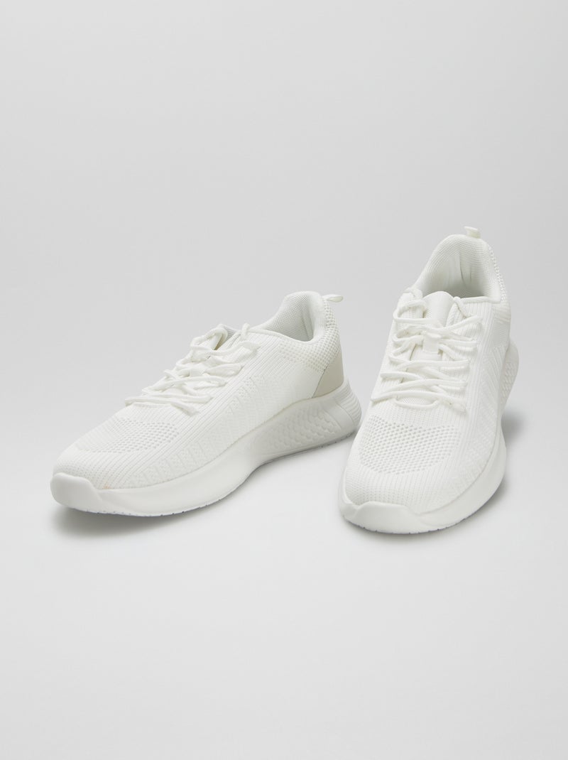 Ténis de desporto em malha BRANCO - Kiabi