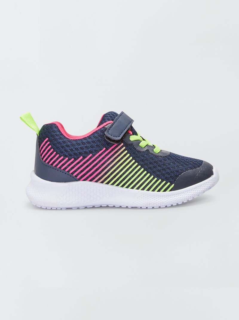 Ténis de desporto em malha multicolor Azul Naval - Kiabi