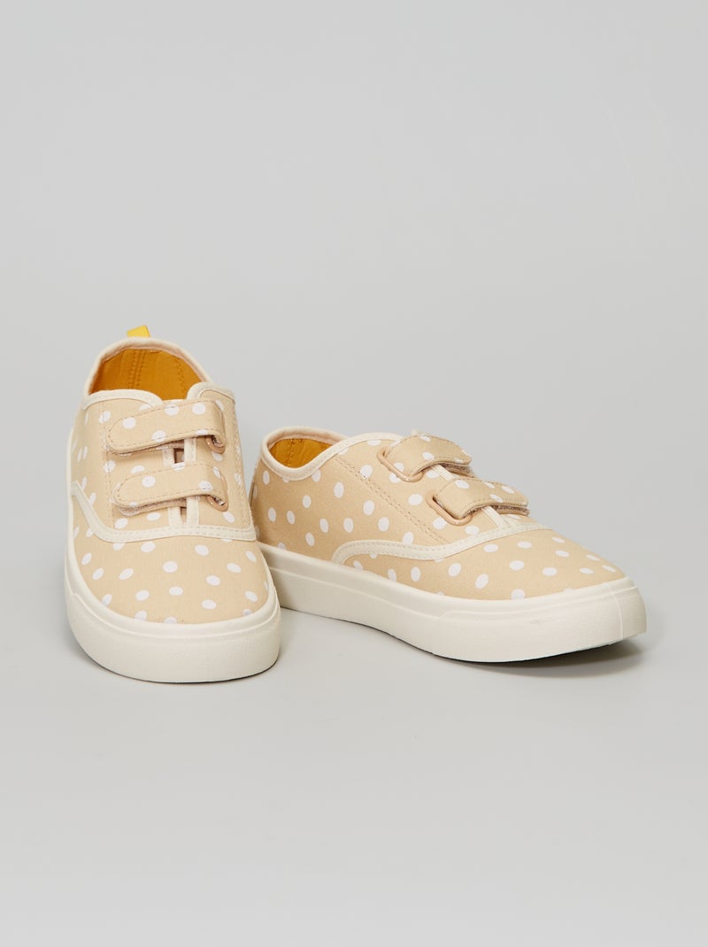 Ténis de lona com estampado 'às bolinhas' AMARELO - Kiabi