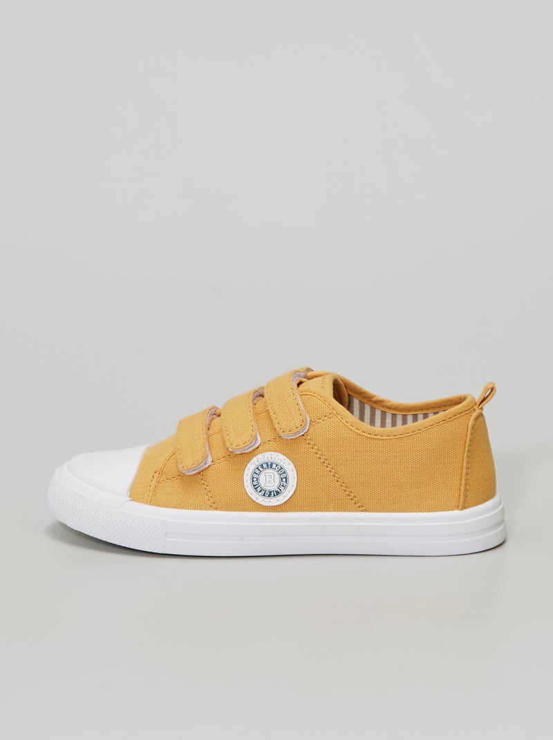 Ténis de lona com velcro AMARELO - Kiabi