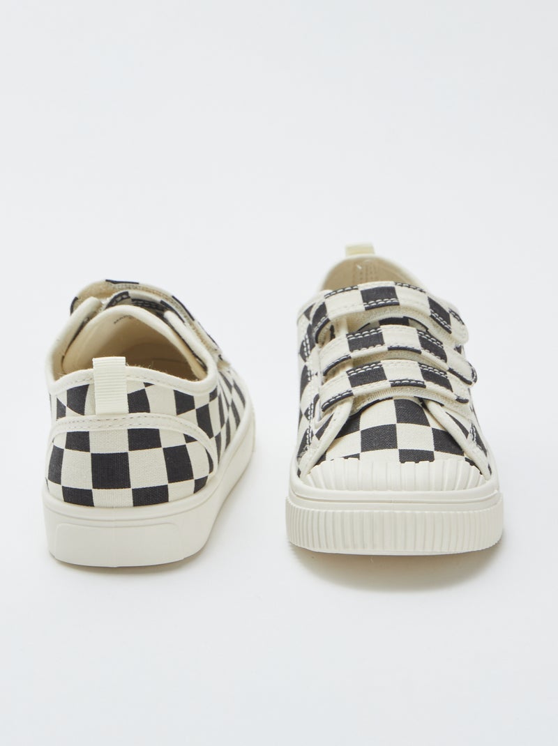 Ténis de lona com velcros BEGE - Kiabi