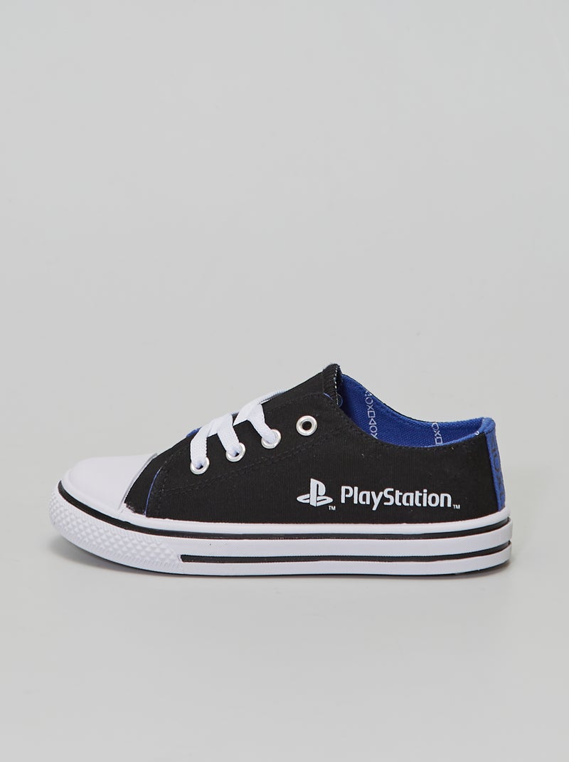 Ténis de lona 'Playstation' Preto - Kiabi