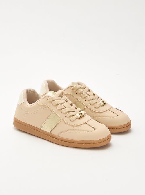 Ténis de moda com aplicações estampadas de leopardo - Kiabi