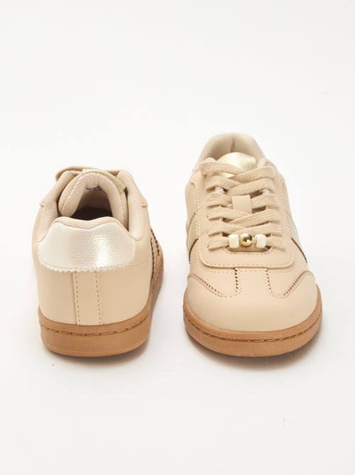 Ténis de moda com aplicações estampadas de leopardo - Kiabi