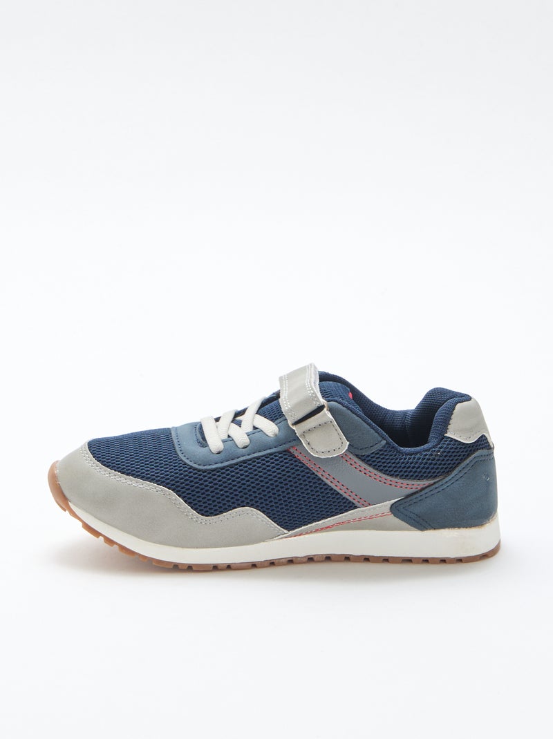 Ténis de velcro multicoloridos em malha Azul - Kiabi